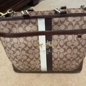Sold elsewhere- Coach Heritage Coated Canvas tote bag